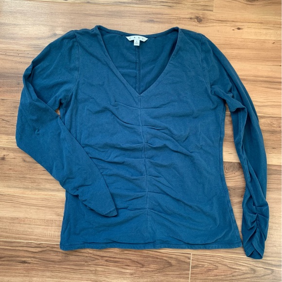 Cabi V-Neck Teal Blouse - Picture 2 of 11
